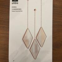 Set specchio da 3 Umbra Dima rombo color rame