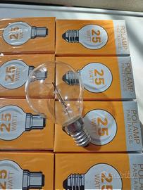 Lotto 20 Lampadine E14 25W Nuove - Sfera Chiara
