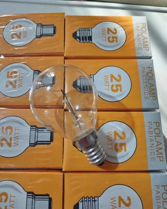 Lotto 20 Lampadine E14 25W Nuove - Sfera Chiara