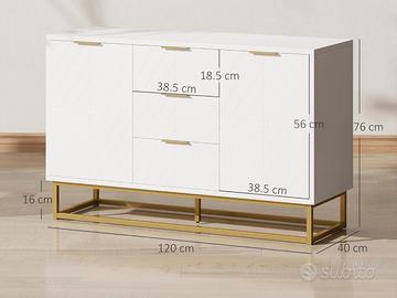 Credenza Madia Buffet Bianca
