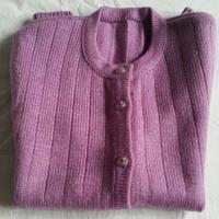 Gilet lana smanicato fatto a mano donna tg M (44) 