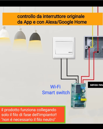 WiFi interruttore Alexa domotica semplice