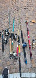 set di canne da pesca 