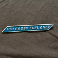 Unleaded Fuel only per tappo Benzina 124 spider