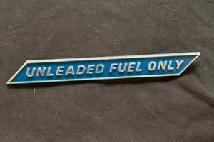 Unleaded Fuel only per tappo Benzina 124 spider