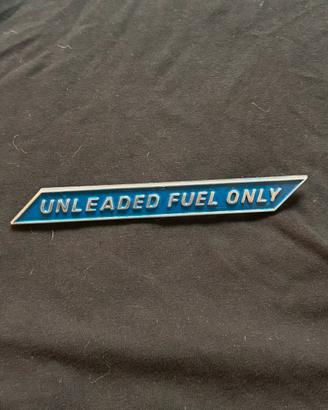 Unleaded Fuel only per tappo Benzina 124 spider