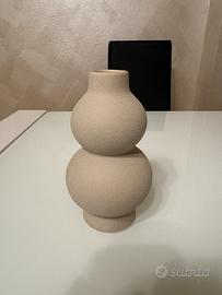 Vaso decorativo in ceramica ruvida/sabbiata