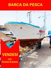 Barca con licenza di pesca