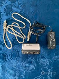 🔌 Hub USB Attivo NILOX + Alimentatore ⚡