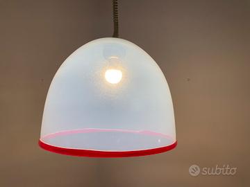 Lampadario in vetro anni 60-70