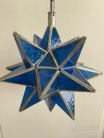 Lampadario stella blu
