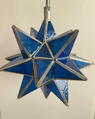 Lampadario stella blu