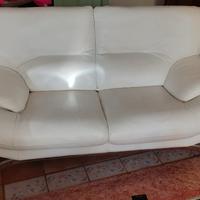 Divano per salotto in vera pelle