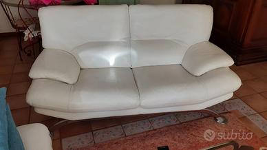Divano per salotto in vera pelle