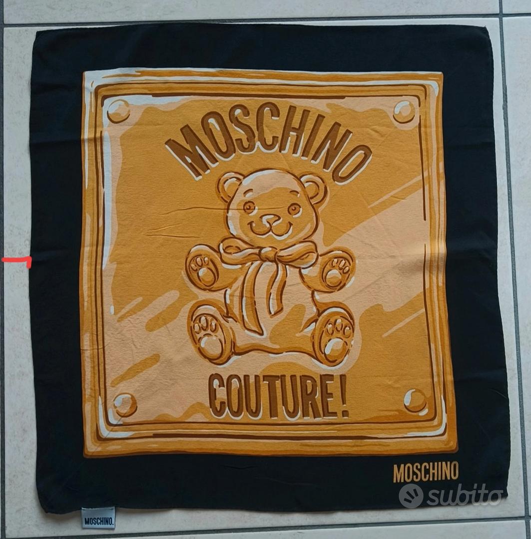 Foulard in seta by Moschino con stampa Teddy Bear Abbigliamento