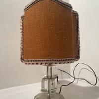 Lampada da tavolo abat jour h 40cm  vintage