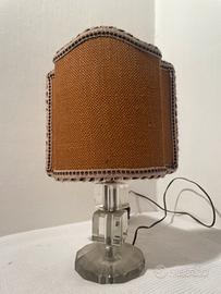 Lampada da tavolo abat jour h 40cm  vintage