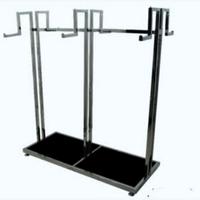 stender espositore 6 braccia acciaio e vetro