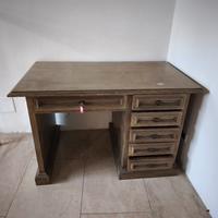 scrivania in legno anticato 