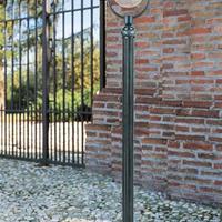 Lampione vintage da giardino in alluminio antico