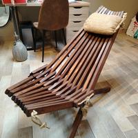 Sedia sdraio in legno