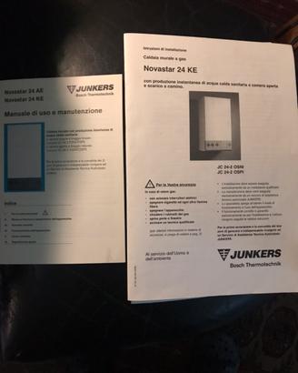 Manuale uso e manutenzione caldaia junkers