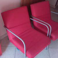 2 poltroncine rosse 