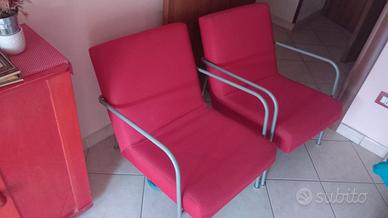 2 poltroncine rosse 