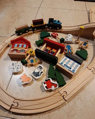 Pista trenino di legno