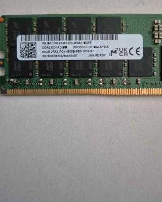 DDR5 RDIMM 1x64gb ecc rdimm