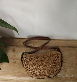 Borsa Mezzaluna estiva da Donna in Rafia - Nuova