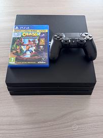 PlayStation 4 pro 1TB+controller wireless +crash