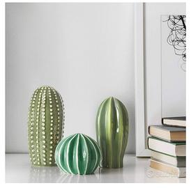 Ikea Decorazione, set di 3, verde, ceramica