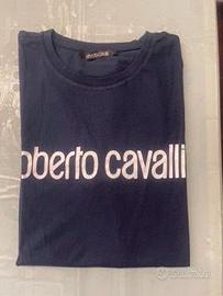tshirt originale Roberto Cavalli blu tg xl