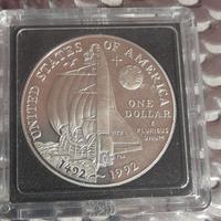 1 dollaro argento 1992 viaggio di colombo. usa