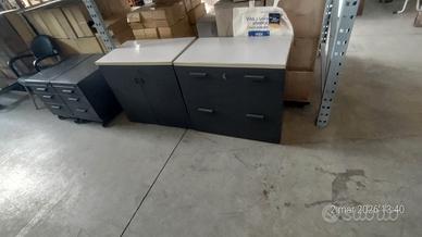 Mobiletti in metallo con  top in legno 80x50x53