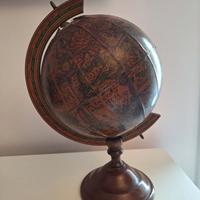 VINTAGE anni 70 - Mappamondo da scrivania in legno