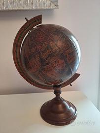 VINTAGE anni 70 - Mappamondo da scrivania in legno