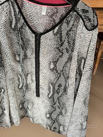 camicia donna nera e bianca