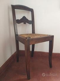 Antica Sedia Da Scrivania Del 1700