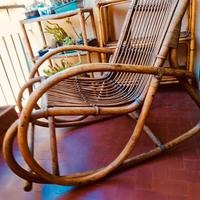 Poltrona dondolo in Bambu