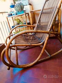 Poltrona dondolo in Bambu