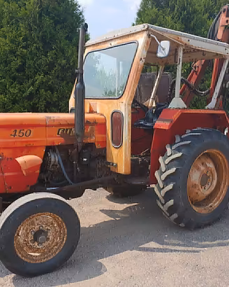 FIAT 450 con Braccio e Trincia (Mac. Operatrice)