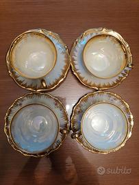 TAZZINE DA TE' VINTAGE DECORATE IN ORO ZECCHINO