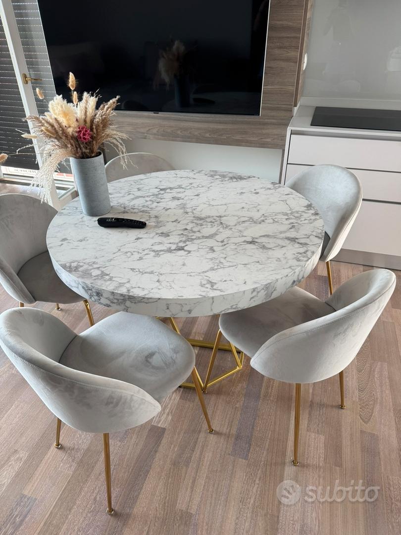 Effetto Marmo Tavolo Rotondo Di Vetro Ikea Tavolo Rotondo Effetto