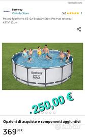 PISCINA BESTWAY-POMPA E DOCCIA INTEX