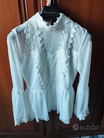 camicetta bianca donna pizzo 