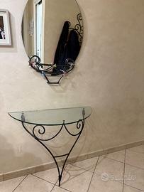 Console ingresso con specchio