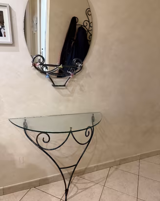 Console ingresso con specchio