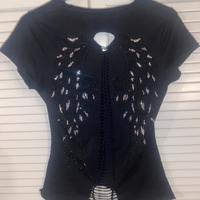 Top angel wings crossed back limited edition